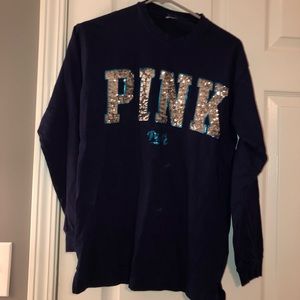 Navy & blue sequin PINK longsleeve